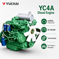 Mesin Diesel SCDC Yuchai YC4A110Z-T20 81W 2300rpm 4.837L Turbocharged untuk Traktor, Mesin Panen, dan Mesin Pertanian