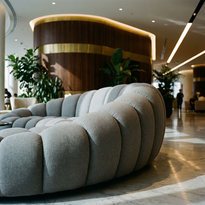 Conjunto de Sofás Modernos Grises con Mechones, para Hotel y Sala de Estar, Modular y Seccional de Lujo - Product Image 3
