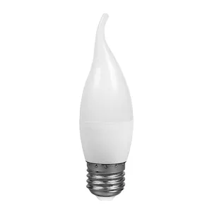 Precio barato de fábrica al por mayor Smd batería 12V 110V 5W 7W E14 E27 B22 bombilla Led forma de vela blanca parpadeo llama bombillas de luz Led