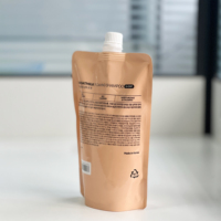 Pochette à bec pour shampoing échantillon personnalisé en plastique laminé brillant emballage de recharge en feuille d'aluminium