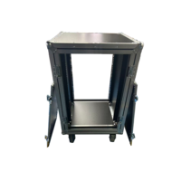 Flight case robuste en aluminium et contreplaqué de haute qualité pour équipement DJ 16U, avec 2 portes plates et serrures PENN, OEM/ODM, IP67