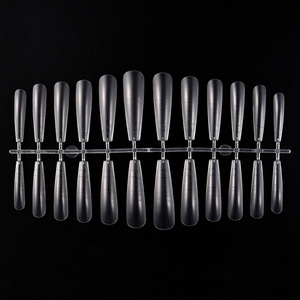 240 Uñas Acrílicas Postizas con Línea Guía para Extensión Rápida, Cobertura Completa, Puntas Mate para Manicura - Product Image 4