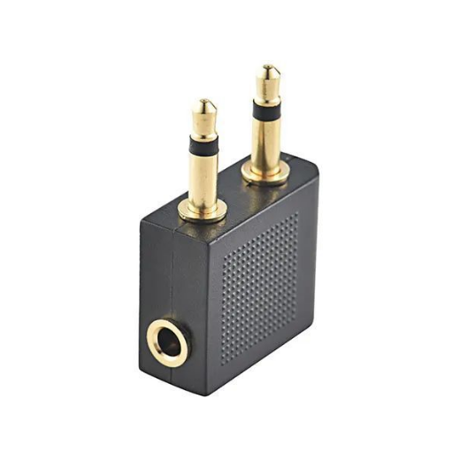 Bxon Gold Plated Airplane Headphone Earphone 3.5mm Jack Audio Connector