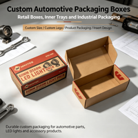 Boîtes en carton kraft écologiques, emballage personnalisé imprimé OEM pour pièces détachées de feux LED automobiles, vente en gros