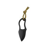 Baiyuheng EDC Taktisches Halsmesser, kleines feststehendes Klingenmesser mit Scheide, Edelstahl-Überlebens-Daumenmesser für Outdoor-Aktivitäten