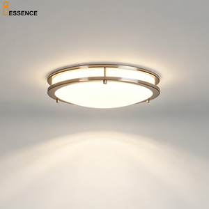 <span class=keywords><strong>Plafonnier</strong></span> <span class=keywords><strong>LED</strong></span> moderne rond à montage encastré, cadre en métal doré, panneau en acrylique, lampe pour salon, chambre à coucher, luminaire d'intérieur - Product Image 1