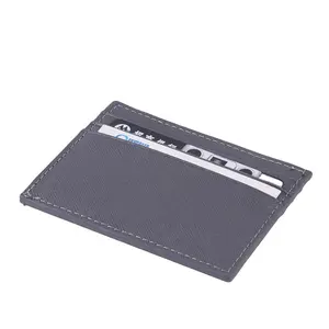 New Custom Design PU Leather Name Card Holder Wallet, Customized Logo Double Side Card Holder