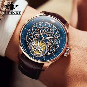 OUPINKE 8002 Watch Man Hollow Deep Waterproof Tourbillon Mechanical Watch For Men Synthetic Sapphire <b>Mirror</b> Fashion Hand <b>Clock</b> - Product Image 5