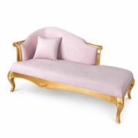 Canapé de loisirs moderne en bois massif, canapé de mariage en velours rose, chaise trône de princesse pour banquets, repas et mobilier de villa