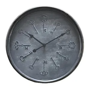Винтажный домашний декор дизайн ключа шаблон 40 см старые ретро металлические настенные часы поставщики