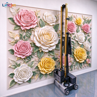 LINCJET Printer UV Dinding & Lantai Otomatis Penuh Dual Head I1600 CMYK+W 6-Warna Tinta Putih DX5/DX7 untuk Ubin Kaca Kayu