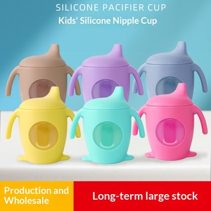 Vaso con Pajita de Silicona en Forma de Pico de Pato para Bebés, Aprendizaje para Beber, Antiderrames, Juego de <span class=keywords><strong>Vajilla</strong></span> Infantil a Prueba de Fugas, <span class=keywords><strong>6</strong></span> <span class=keywords><strong>Meses</strong></span>+ - Product Image 5
