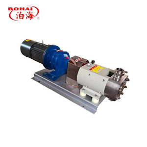 <b>Small</b> Food Grade Rotary Lobe <b>Pump</b> SS Cam Rotor Stator Sanitary 3-Phase for Paste Chocolate Mortar Custom OEM - Product Image 3