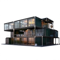 Villa moderne préfabriquée de 6,5 m x 8 m de haute qualité avec structure en acier respirante, 2 chambres et design de maison à panneaux sandwich