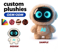 Jouet en peluche robot IA mignon, poupée robot douce personnalisée pour décoration intérieure, cadeau d'anniversaire