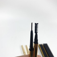 Crayon à sourcils double vegan de luxe avec logo personnalisé Lilywild, pommade à sourcils 3D, crayon fin pour définir les sourcils