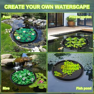 Circular <b>Pond</b> Plant Protector Floating Island Net Black Polyester Diameter 45 60 64 80 Plant Protection Garden <b>Netting</b> - Product Image 2