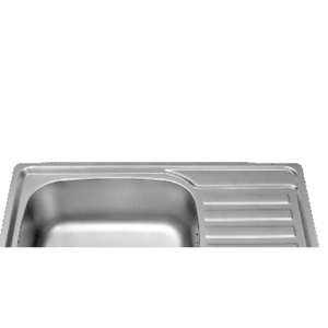 Évier simple en acier inoxydable 201 avec égouttoir, évier de cuisine à poser sur comptoir, taille 650*500mm - Product Image 4