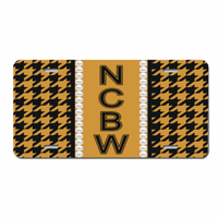 Plaque d'immatriculation de voiture personnalisée Phi Delta Kappa avec lettres grecques, motif pied-de-poule classique, accessoire pour véhicule