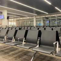Chaises d'attente en acier inoxydable pour hôtels, hôpitaux, gares, stations de métro et aéroports - Mobilier commercial