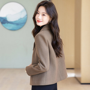 Women's Blazer Solid Color Polyester Anti-Wrinkle Pocket Casual Workwear - Product Image 4