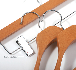 Premium Matt Cherry Color Custom Brand Garment Luxury <strong>Wooden</strong> <strong>Clothes</strong> <strong>Hangers</strong> for Cloth - Product Image 5