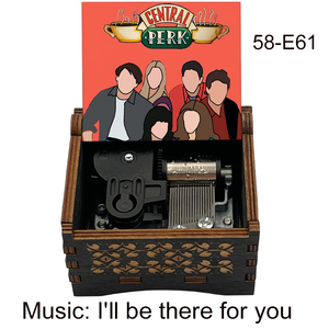 Friends TV Show Cajas de música de madera <span class=keywords><strong>Estaré</strong></span> <span class=keywords><strong>allí</strong></span> para ti Amigos musicales Cumpleaños Oficina en casa Regalo decorativo - Product Image 6