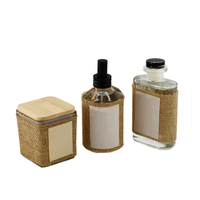 En gros, diffuseurs à bâtonnets en verre avec design lin, bâtonnets diffuseurs, parfum personnalisé, écologique, pot à bougie DIY, coffret cadeau