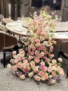 Décoration de table pour fête d'anniversaire, fête des <span class=keywords><strong>m</strong></span>ères, mariage, chemin de table de 1,5 <span class=keywords><strong>m</strong></span> de long, <span class=keywords><strong>fleurs</strong></span> suspendues, décoration de fenêtre, <span class=keywords><strong>fleurs</strong></span> de mariage luxueuses - Product Image 2