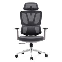Mobilier moderne à dossier haut bon marché ordinateur inclinable pivotant réglable appuie-tête ergonomique chaise de bureau en maille de qualité avec roulettes