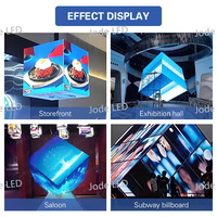 Écran d'affichage LED 3D à 4/5 faces, cube LED couleur pleine, mur vidéo LED créatif, panneau publicitaire pour la décoration de magasins commerciaux