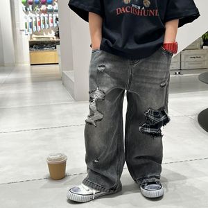 Nuevos pantalones y vaqueros rasgados y temperamentales de moda para niños - Product Image 1