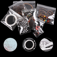 Sacs de rangement en PVC transparents miniatures pour bijoux, recyclables, refermables avec fermeture éclair, pour boucles d'oreilles, colliers, bracelets, cadeaux