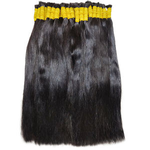 Pelo brasileño ondulado al agua a granel para mujeres cabello humano húmedo y ondulado a granel para trenzar extensiones de trenzas sin trama paquetes 1 Uds - Product Image 5