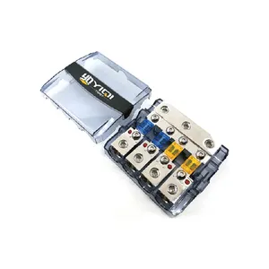 0/2/4 AWG Gauge in 4/8/10 Gauge Out Car Audio Stereo Amp Distribution Connecting Block 4 Way Power Distribution Block
