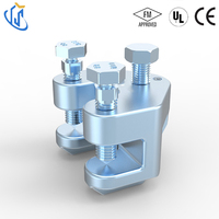 Pince de poutre industrielle pour installation de support sismique en acier moulé Q235B, finition zinguée, pour tuyaux jusqu'à 8 pouces, certifiée FM et conforme aux normes.