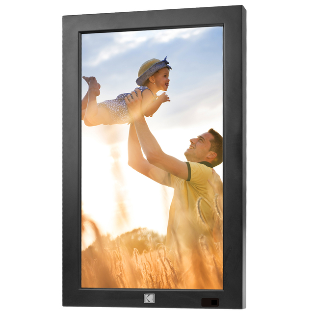 Hot 17.3-Inch HD WiFi USB Touch Screen Digital Photo Frame Supports MP4 MP3 Playback Features Clock Wood Plastic Acrylic Options