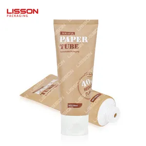 ECO-Friendly Waterproof Kraft Paper Soft Facial Cleanser Tube Face Wash Cosmetic Tube For Cosmetic Packaging