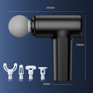 Pistola de Masaje Eléctrica Profesional de Alta Calidad para Tejido Profundo, 6 Velocidades, 5 Cabezales, Batería de 2400mAh, Masajeador Portátil - Product Image 2