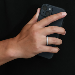 Instagram-worthy pearl sand <b>titanium</b> steel rotating <b>ring</b>, unisex, simple and elegant, suitable for weddings and proposals, whole - Product Image 3