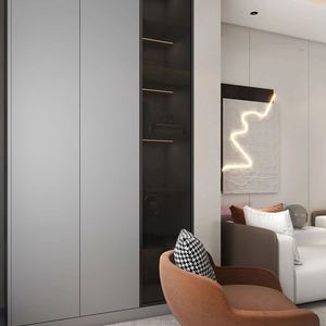 เฟอร์นิเจอร์บ้านทันสมัยแบบโมดูลาร์ที่ออกแบบได้ตามต้องการ ตู้เก็บของไม้สำหรับห้องนั่งเล่น - Product Image 4