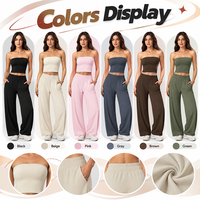Ensemble de yoga GM Wholesale Fitness sans bretelles, bandeau, taille haute, soutien du tronc, séchage rapide, mode et loisirs