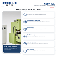 CTECHNO KGDJ-10A 100 KN Machine de découpe de fentes pour lamination de stator et de rotor CNC à double servo haute vitesse 100-1200 mm 100-700 SPM