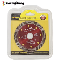 Lame de scie diamantée industrielle super fine Karen KC-026 115 mm pour la coupe rapide et lisse de la céramique/porcelaine