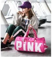 Высокое качество спорт на открытом воздухе сумка для путешествий, цвет нежно-розовый, вещевой мешок тренажерный зал водонепроницаемый изготавливаемый по индивидуальному заказу с логотипом розовый спортивная сумка для женщин