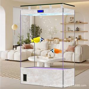 Modèle Ultra White Goldfish Tank Screen Partition Moyen à Grand <span class=keywords><strong>Aquarium</strong></span> écologique à usage domestique Aucun changement d'eau requis - Product Image 2