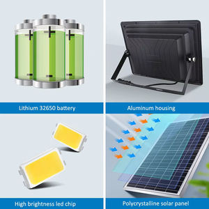 تخفيضات هائلة: كشاف شمسي LED خارجي للحدائق، مقاوم للماء بمعيار IP67، بمستشعر حركة، بقدرات 60W إلى 800W، مصنوع من الألومنيوم - Product Image 2