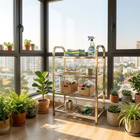 Meuble à chaussures moderne et audacieux en acier inoxydable, multifonctionnel, 4 étagères, rangement domestique, imperméable, durable, pour entrée