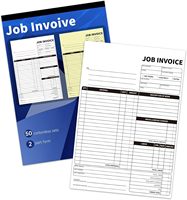 Blocs de formulaires de travail autocopiants, factures 7,5 x 11 pouces pour petites entreprises, carnets de commandes de vente avec reçus en 2 exemplaires et copie carbone