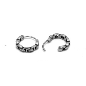 Pendientes Huggie Yunnique de Acero de Titanio, Unisex, Geométricos, Joyería de Moda Otoño 2024 Guangzhou - Product Image 3